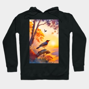 Sunlit Bird, Australian Landscape Inspired Hoodie